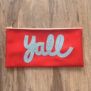 Ya’ll Sparkly Red and Blue Pouch